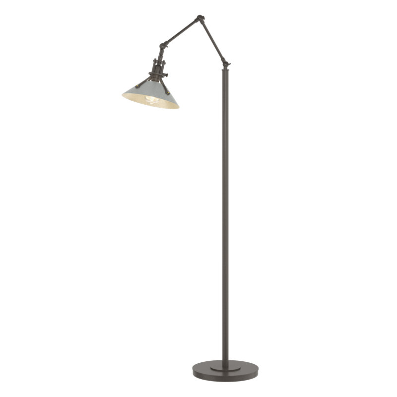 Henry 60.8" Task Floor Lamp, Dark Smoke, Vintage Platinum