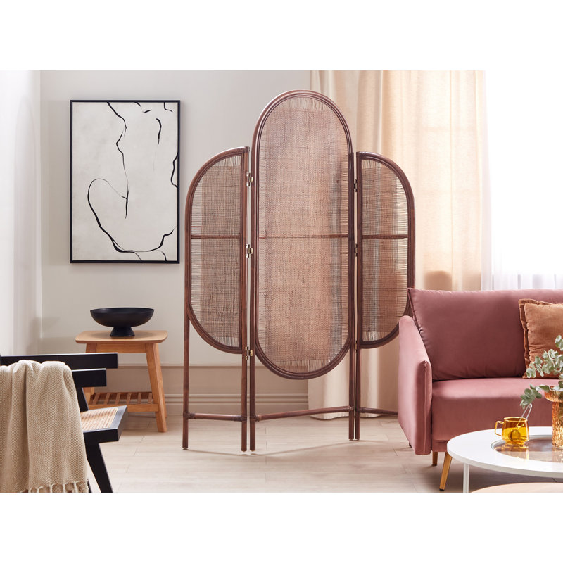 Aloura 134cm W x 180cm H 3 - Panel Folding Room Divider