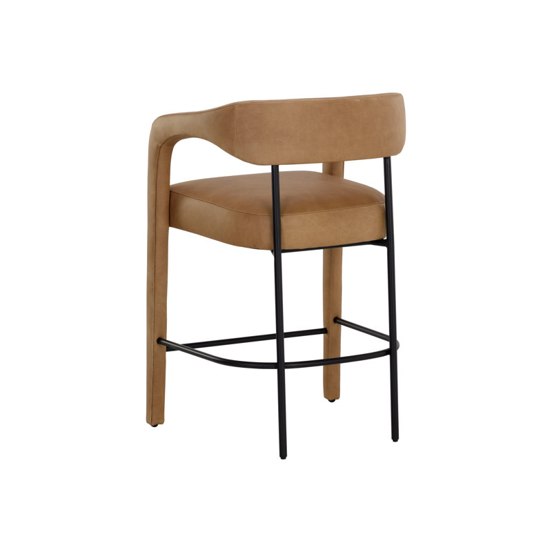 Upholstered Stool with Solid Wood Frame,  Counter Stool (26.50" Seat Height)