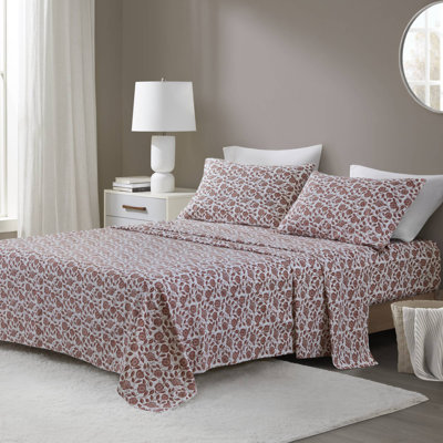 Ensemble de draps en flanelle 100% coton 4 pièces Cozy Cotton Flannel