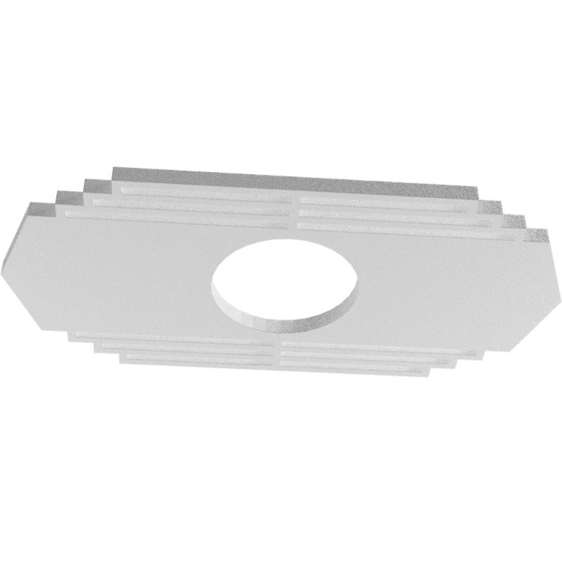16"W x 8"H x 4 1/4"ID x 1/2"P Chrysler Architectural Grade PVC Pierced Ceiling Medallion, 8"H x 16"W x 0.50" D, Unfinished