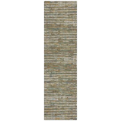 Machine Washable Indoor/Outdoor Chantille ACN2642 Abstract Rug