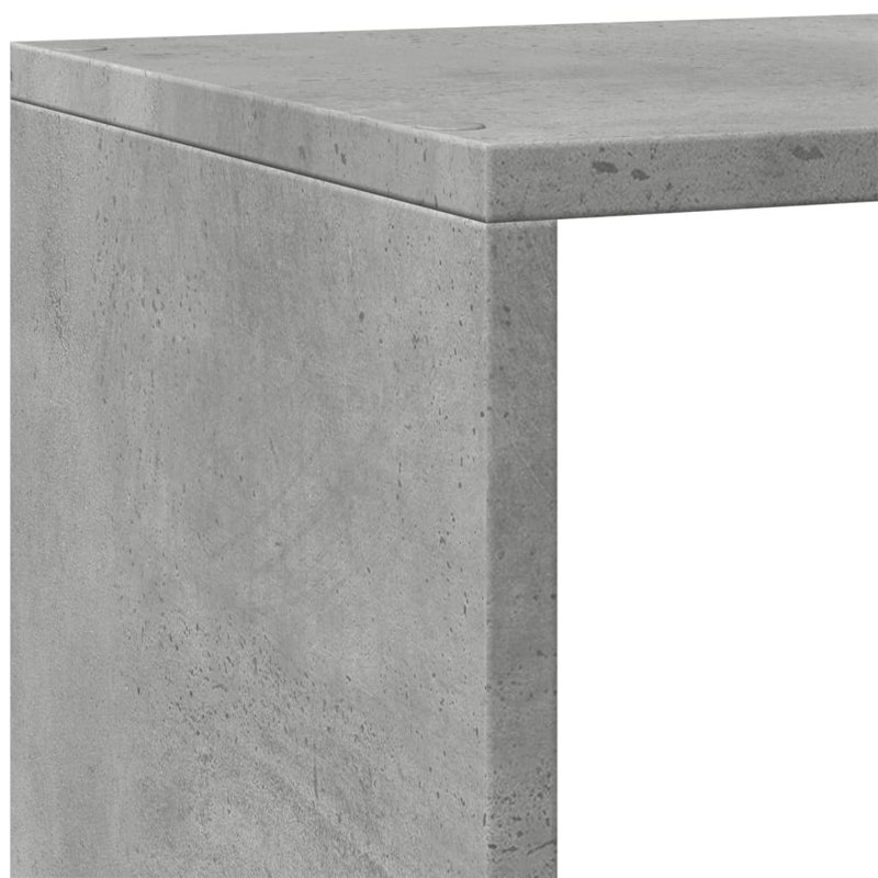 Andreca Bookcase, Concrete Grey, (4 Shelves) 143.5cm H x 143.5cm W x 29cm D