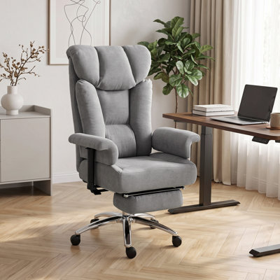 Fauteuil de bureau grande taille (250 kg) avec accoudoirs ajustables, gris