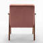 Fauteuil d'appoint Mid-Century moderne, sièges supplémentaires pour petits espaces, revêtement en velours rose classique-21607037