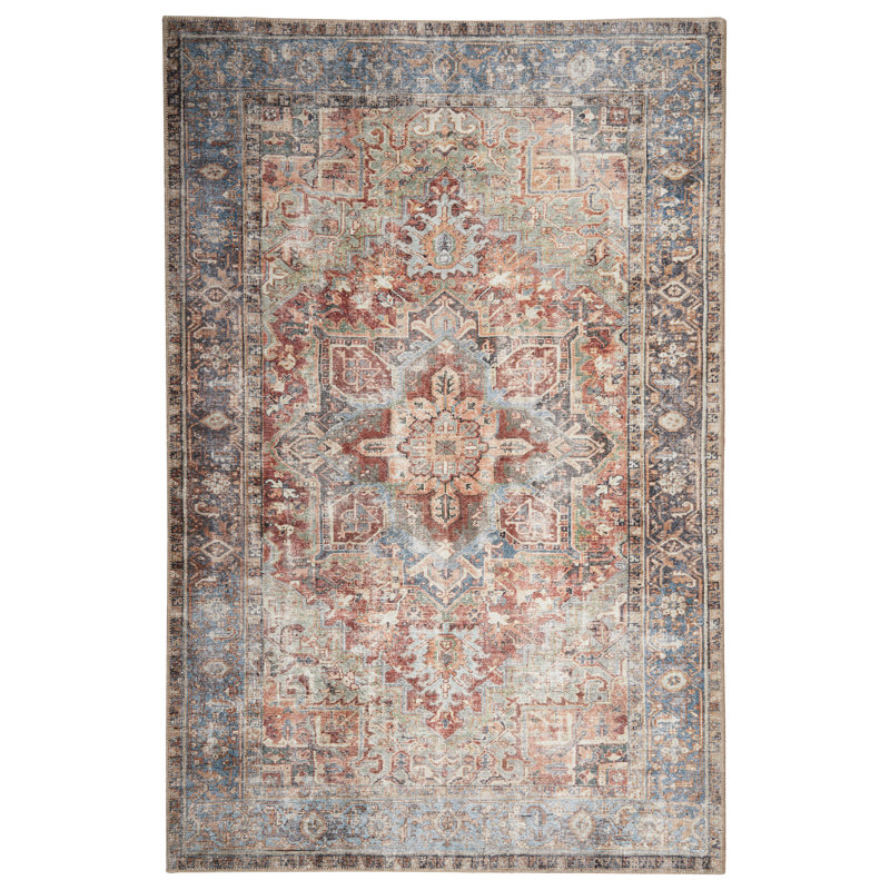 Bungalow Rose Machine Woven / Power Loomed Polyester Vintage Medallion Rug, Runner 2'6" x 7'6"