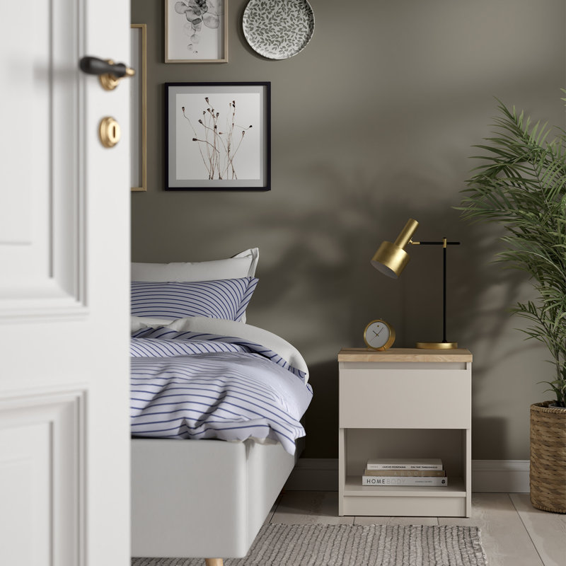 Takasha 49.5cm W Manufactured Wood Bedside Table