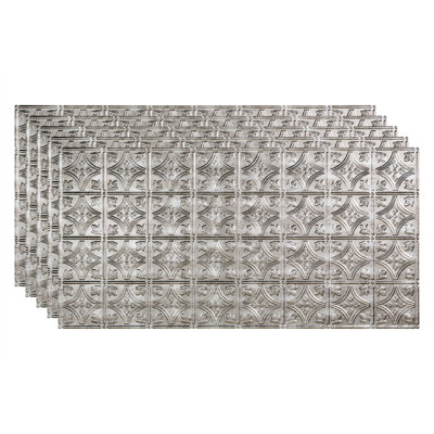 24.38'' L x 48.38'' W Embossed Vinyl Glue Up Ceiling Tile In Bermuda Bronze