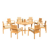 Outdoor 9 - Piece Teak Dining Set