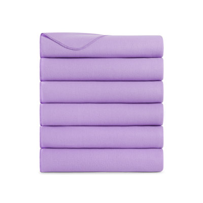 Arkwright Ultra Soft Cozy Polar Fleece 50x60 Throw Blankets - Pack of 6