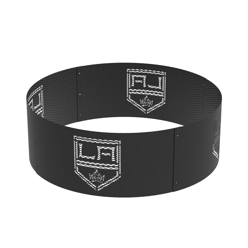 Round Steel Wood Burning Fire Pit, Los Angeles Kings