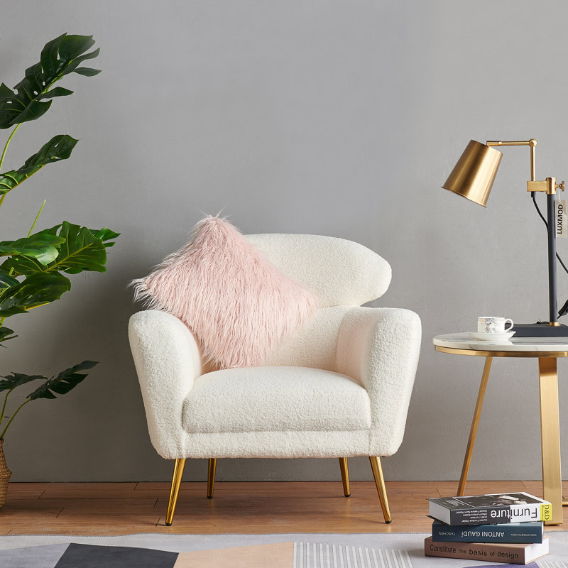 Fauteuil de 33 po de large Malavika, Velours
