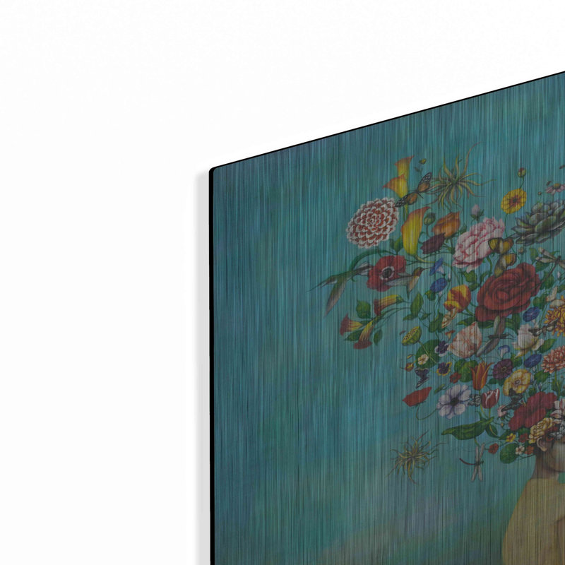 A Mindful Garden - Impression sans cadre sur métal, H 12 po x l 12 po x P 0,13 po