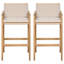 Ensemble de 2 tabourets de bar en bois Marcella