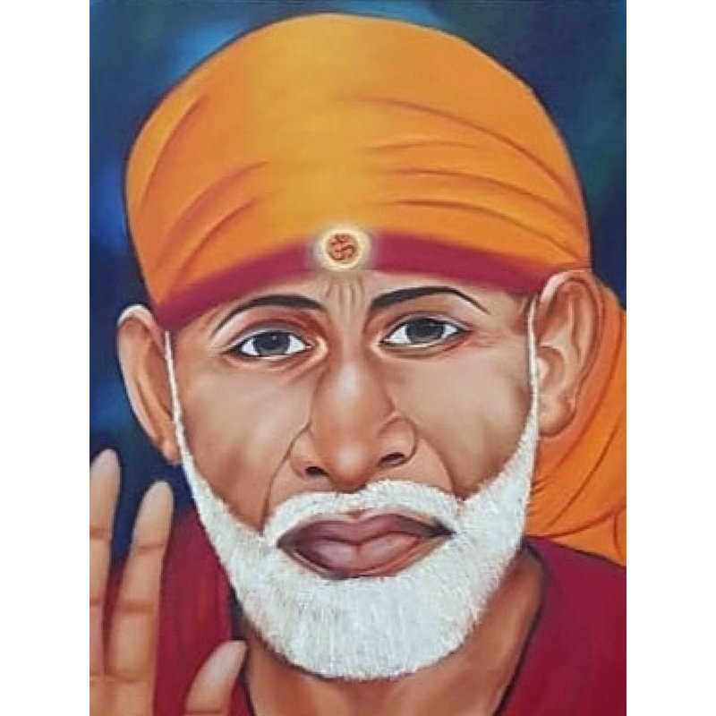 Peinture Sai Baba | Huile sur toile | Par Tejal Modi