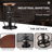 Set Of 3 Antique Industrial Round Bottom Adjustable Height Cafe Coffee Retro Vintage Stylish Water Pipe Design Pub Kitchen Bar Stool-591185101