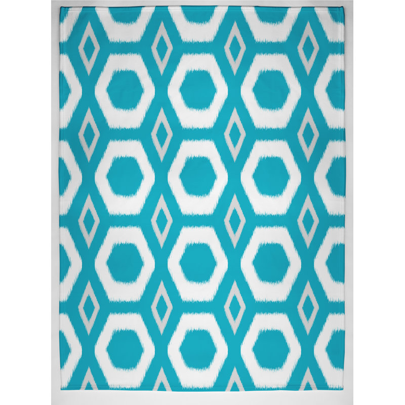 Fia Plain Weave / Muslin Throw Blanket, Blue