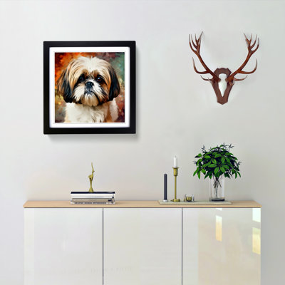 Shih Tzu Digital No.1 - Framed Print