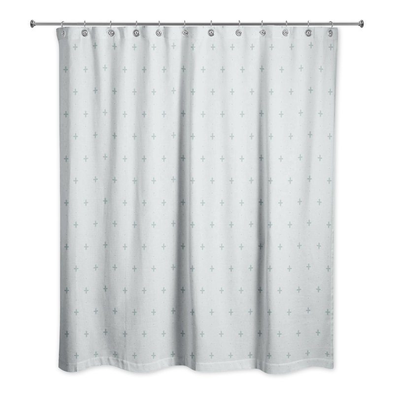 Rideau de douche simple Besni, Bleu