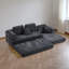 Canapé de 104 po sans os, canapé modulaire compressé avec méridienne, canapé modulaire à assise profonde et canapé modulaire en chenille avec mousse à mémoire de forme, sans assemblage requis-50671907-50671909