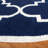 Rodgers Hand Woven Flat Weave Wool/Cotton Geometric Rug in Navy/Ivory-1332094392