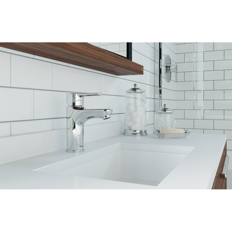 Single Hole Bathroom Faucet with Drain Assembly, Polished Chrome
