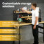 Banc de travail réglable, capacité de 1 600 lb, avec panneau perforé et prises AC / USB, banc de travail en bois robuste avec roulettes et tablette de rangement, pour garage atelier-369295646-369295644