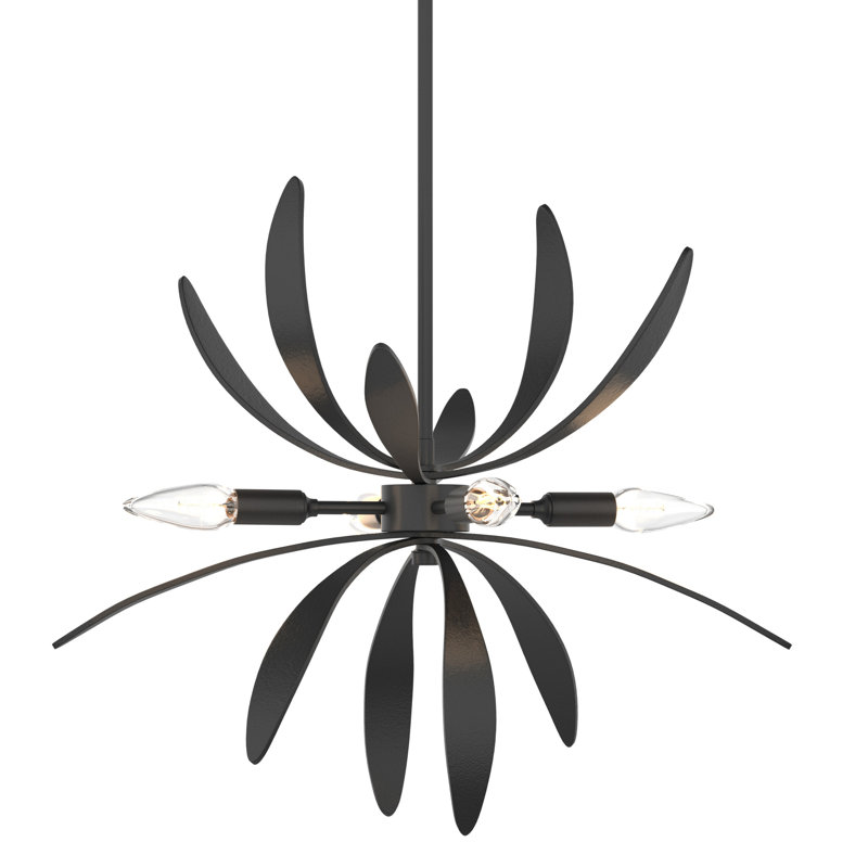 Lustre spoutnik 4 lumières Dahlia, Noir