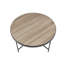 Table basse en chêne vieilli gris et métal