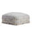 Graduation Day 34" x 34" x 16" Beige & Gray Pouf Ottoman - Modern Footrest