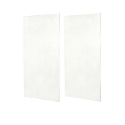 Paroi de douche à deux panneaux 96 "x 48" x 0,25 "Solid Surface