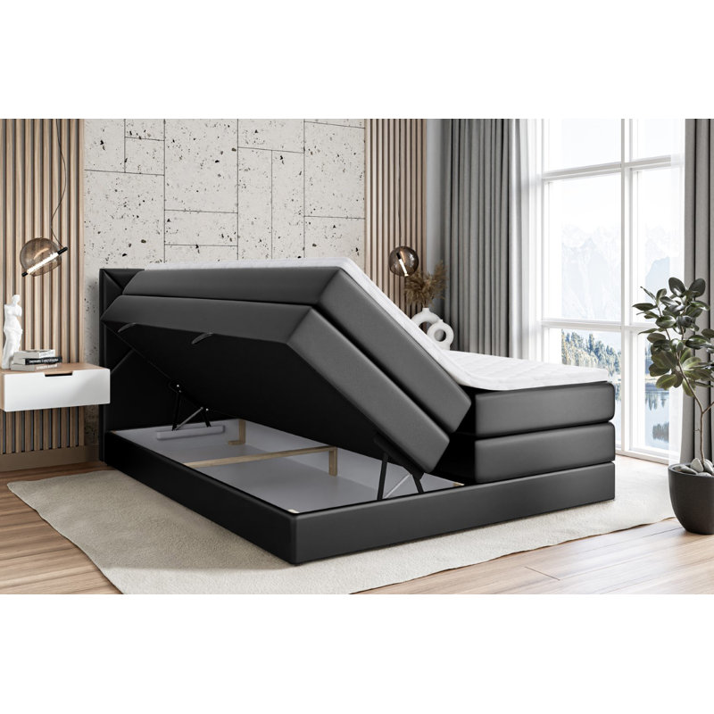 Bed, 120cm W x 200cm D, Black