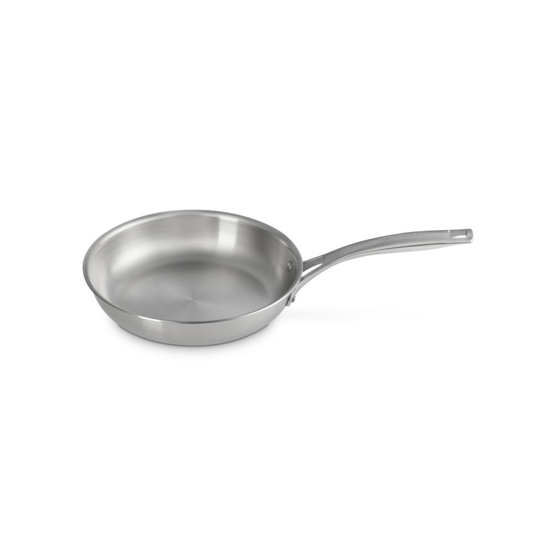 Le Creuset Essential Stainless Steel Shallow Round Frying Pan, 9.5 In.