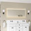 Miroir de salle de bain 20 po x 32 po à DEL avec façade et rétroéclairage, miroir de meuble-lavabo mural avec cadre en aluminium, antibuée, mémoire, 3 couleurs, gradation continue-122782168-122782183
