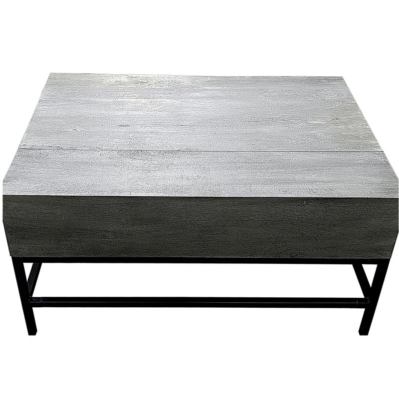 Table basse à plateau relevable gris