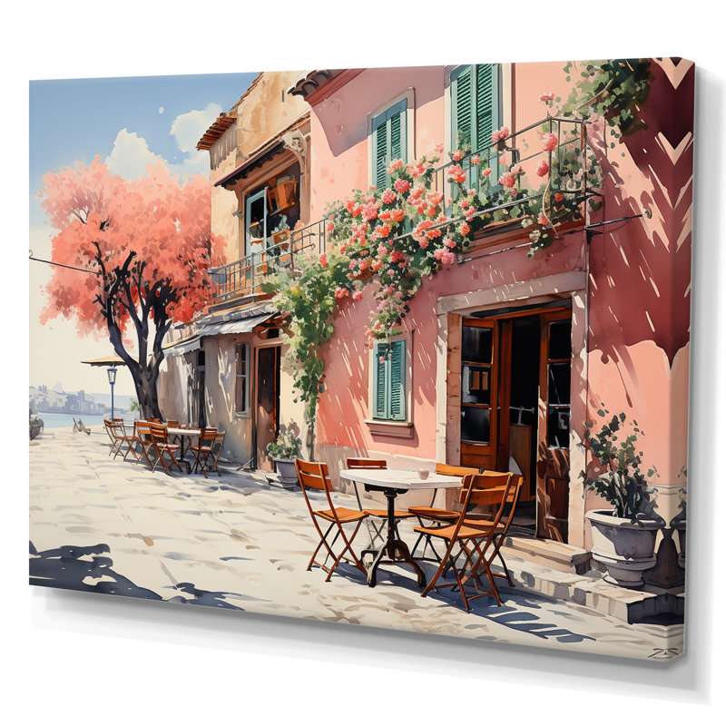 La Dolce, côte italienne V - Italie, art mural, H 34 po x l 44 po x P 1,5 po, Toile tendue