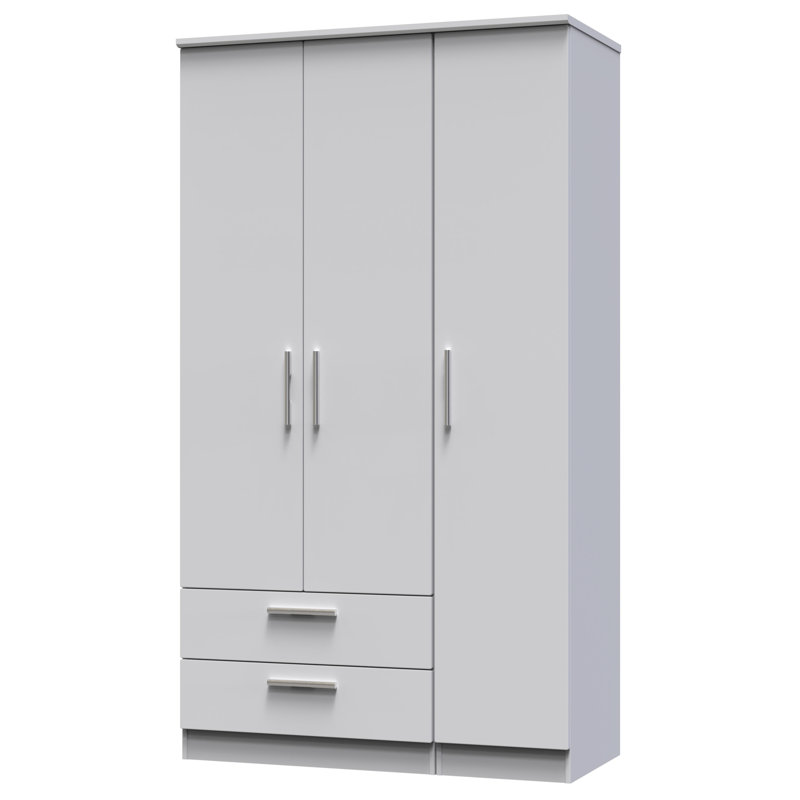 Borgeson Manufactured Wood Wardrobe, Grey Matt