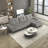 Kenner 125" Modern & Contemporary 2-Piece Sectional - Chenille Sectional, Customizable Seat Depth, Chaise for Lounging-847719363-847719361