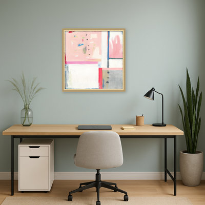 «Pastel Whispers in Abstract Form» par Hannah Dawson, reproduction d'art sur toile encadrée