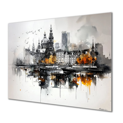 Amsterdam Majestic Cityscape - Cityscapes Metal Decor, Amsterdam Metal Print