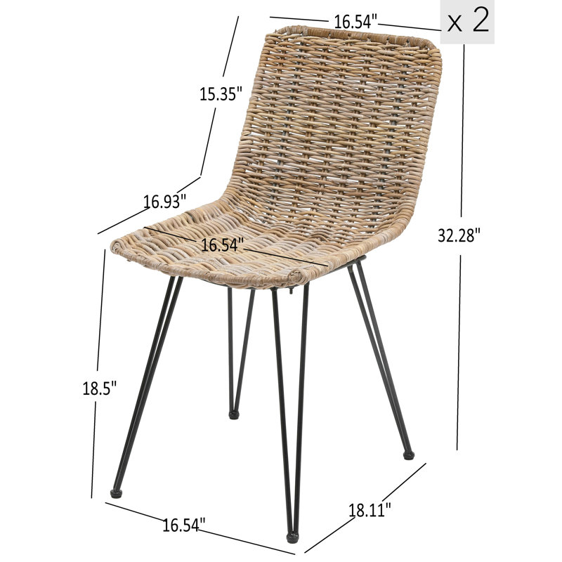 Ensemble de 2 chaises Agardi