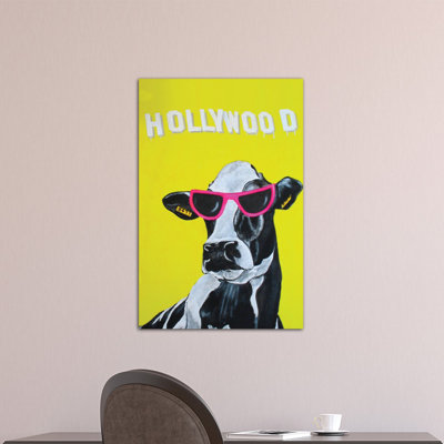 «Hollywood Cow», peinture sur toile tendue
