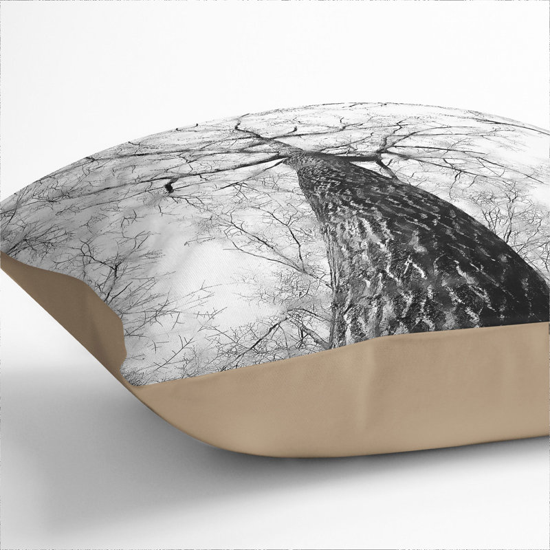 Below the Forest Painting Scatter Cushion, 40cm H x 40cm W x 15cm D, Stone