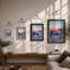Santorini at Sunset Coastal - Framed Print-319375345-319375356