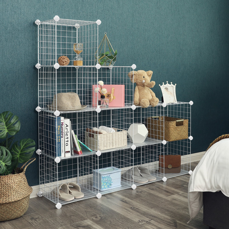 123cm H x 93cm W Iron Ladder Bookcase, White