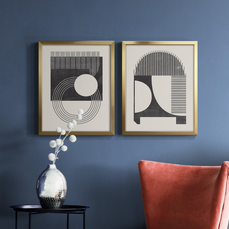 Toile encadrée Premium Inconnu Space III - Prêt à être accroché, H 16 po x l 38 po x P 1,5 po, Papier encadré doré