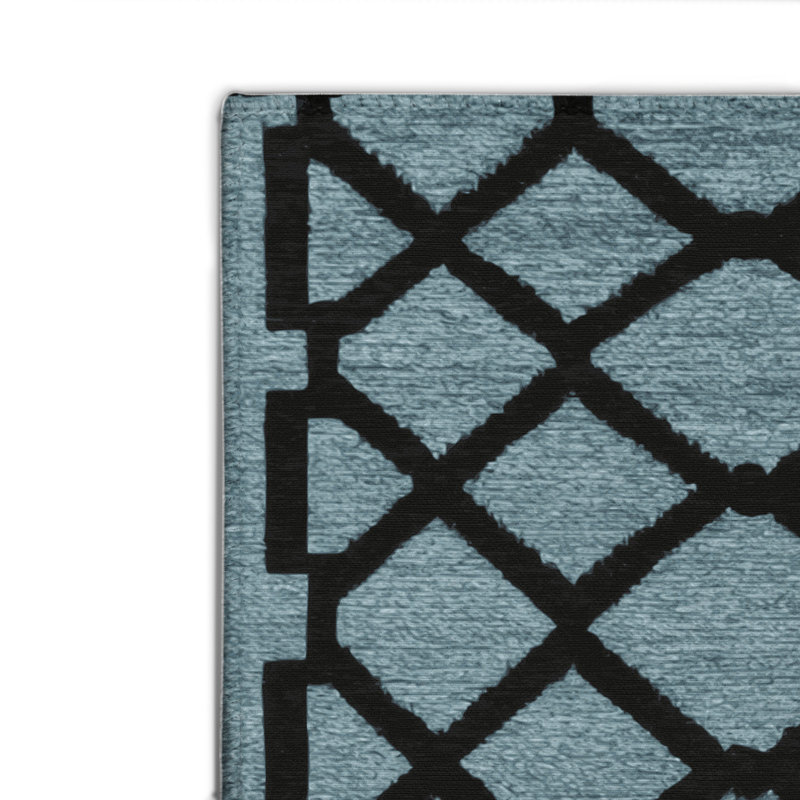 Tapis gris intérieur et extérieur Trellis, Rectangulaire 2 pi x 3 pi