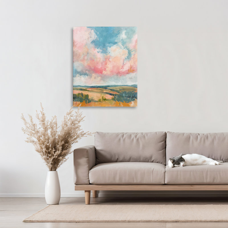Nuage sur une toile de terre, conception de Nina Blue, H 30 po x l 24 po