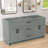 60 in. W x 21.5 in. D x 33.5 in. H Freestanding Bath Vanity Cabinet without Top Bathroom Base in Grey Unassembled-118136069