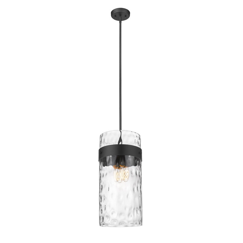 Luminaire suspendu 4 lumières Aultman, Noir mat